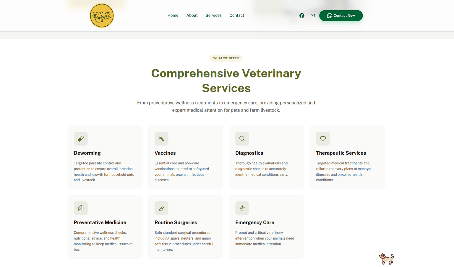SC Vet Farm & Pet Clinic services page
